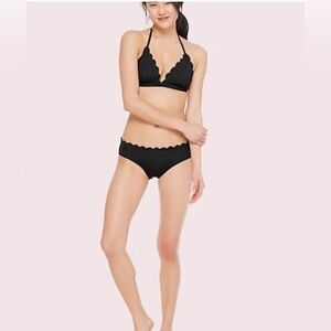 Kate Scalloped Edge Dark Purple Bikini Set size Medium